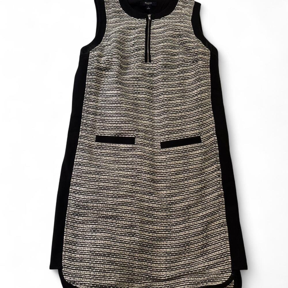 Madewell Black and white tweed dress size 2